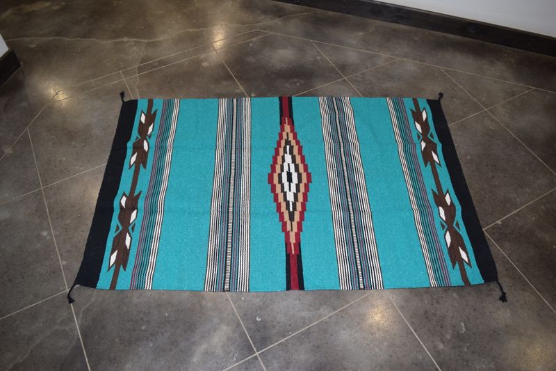4&#39; x 6&#39; Cantina Rug [Teal/Brown]