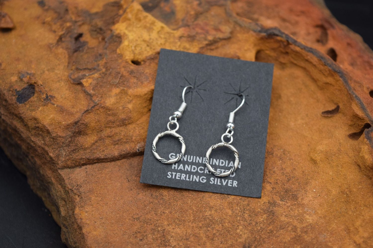BRAIDED CIRCLE EARRINGS