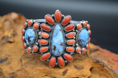 ANTHONY SKEETS GOLDEN HILLS RED CORAL CUFF (Size: 6.5)