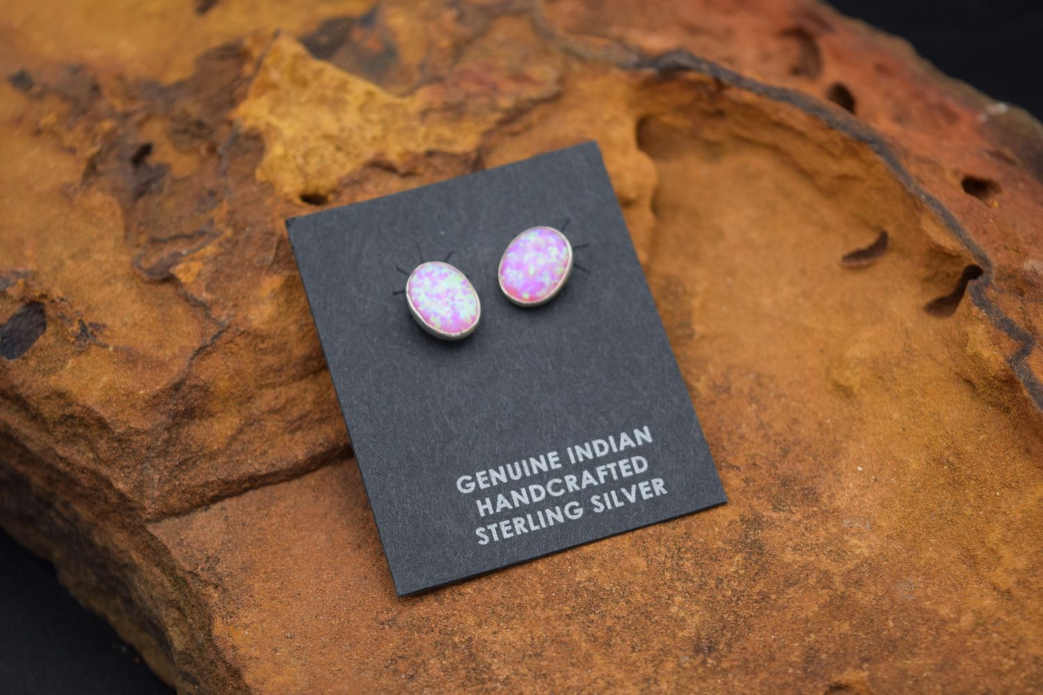 PINK PEARL POST EARRINGS