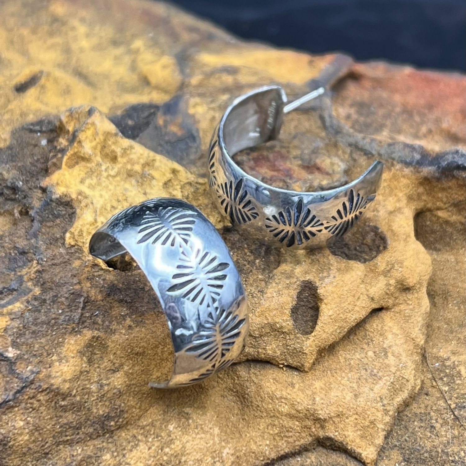 NOVA ASHLEY, NAVAJO STERLING SILVER EARRINGS