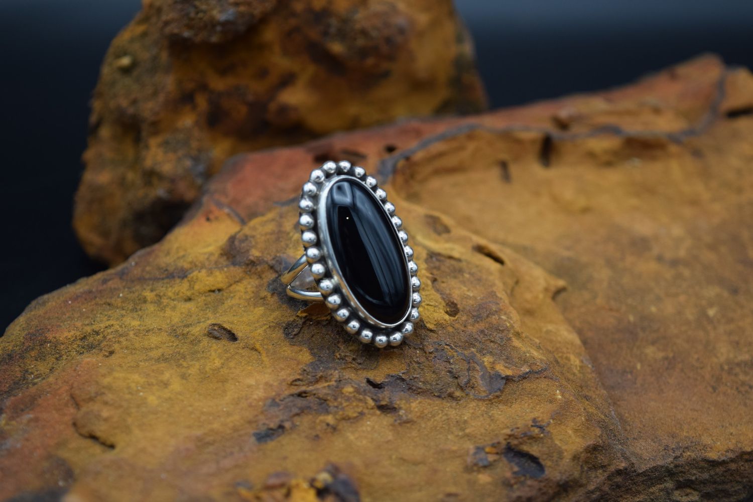 Onyx Ring (Size: Adjustable)