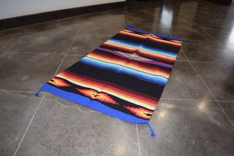 32&quot; X 64&quot; Saltillo Hawkeye Rug [Black]