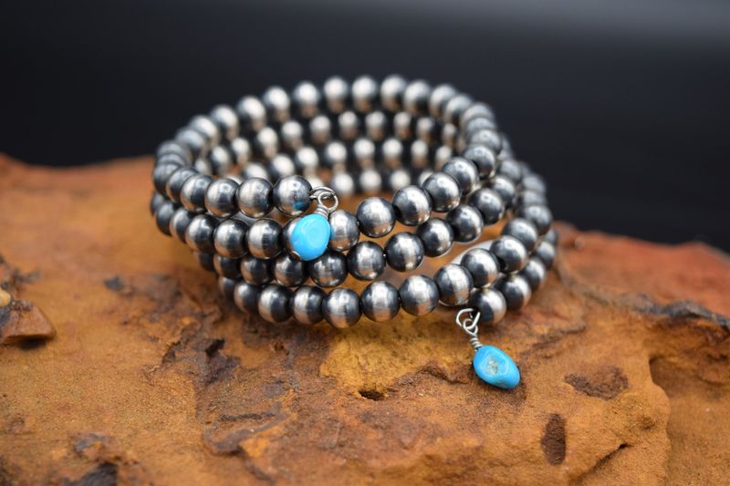 NAVAJO PEARL STRETCH BRACELET, 6MM
