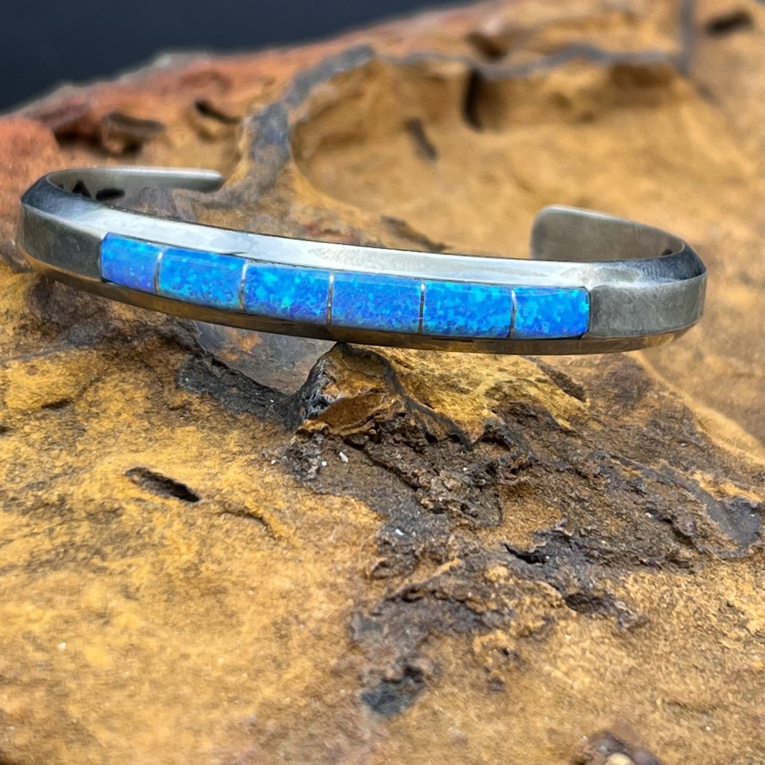 BLUE OPAL STACKER CUFF [6.25&quot;]