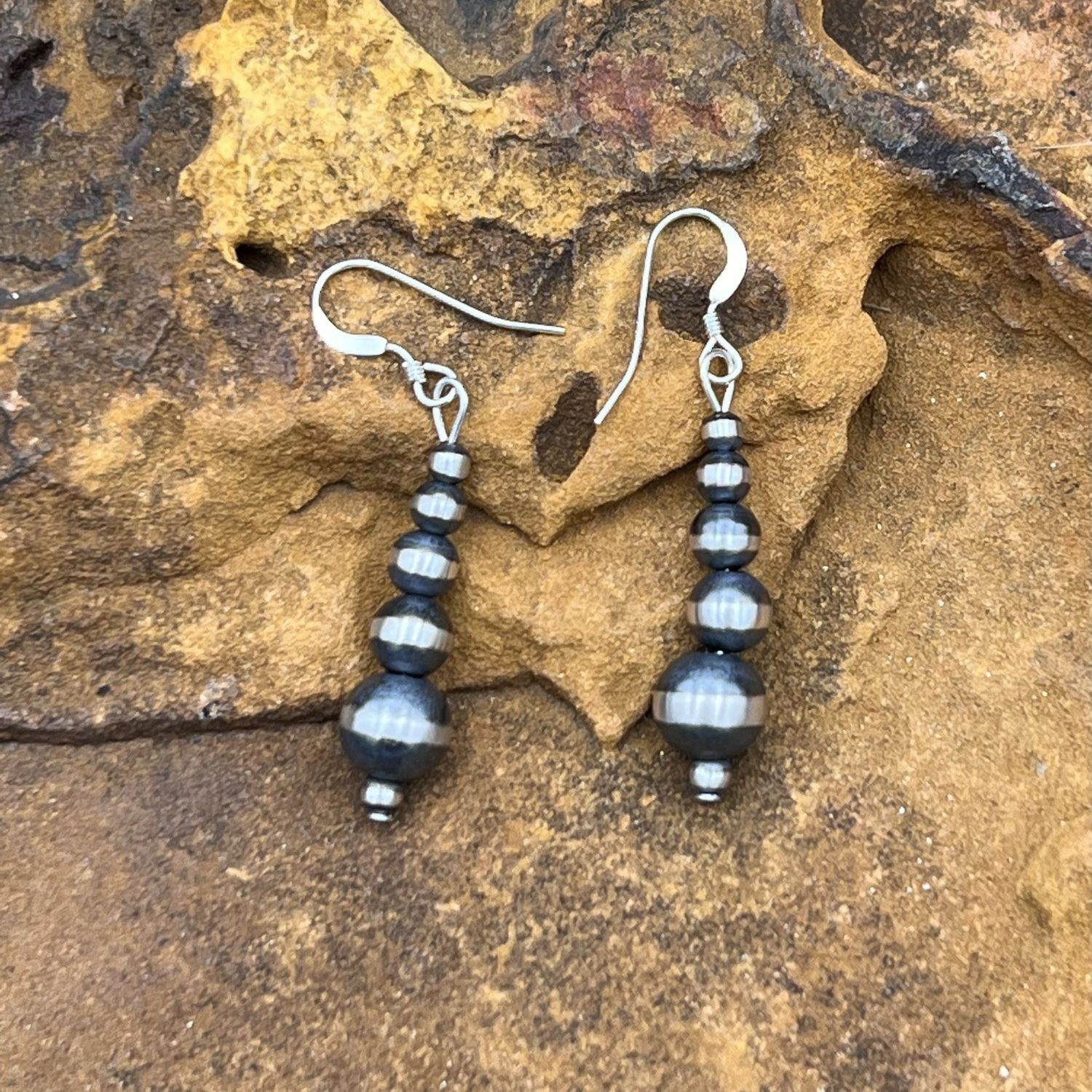 NAVAJO PEARL DROP EARRINGS