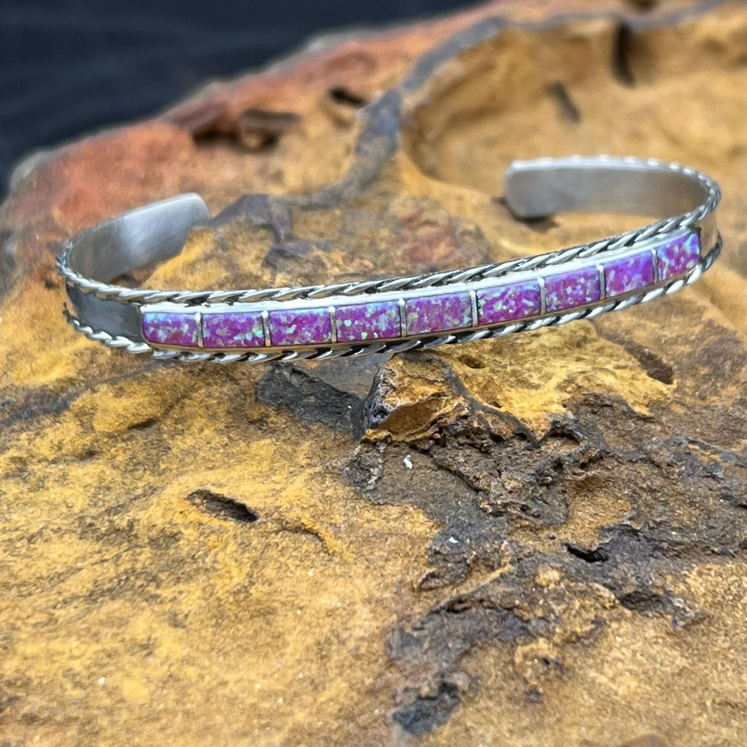 PINK OPAL STACKER CUFF  6