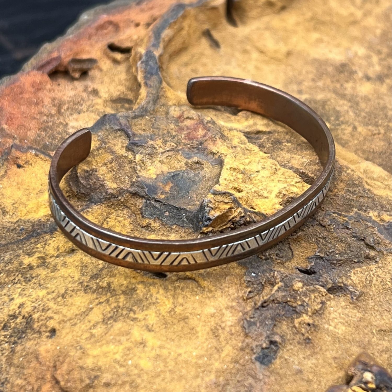 WYLIE SECATERO STERLING &amp; COPPER CUFF [6.25&quot;]