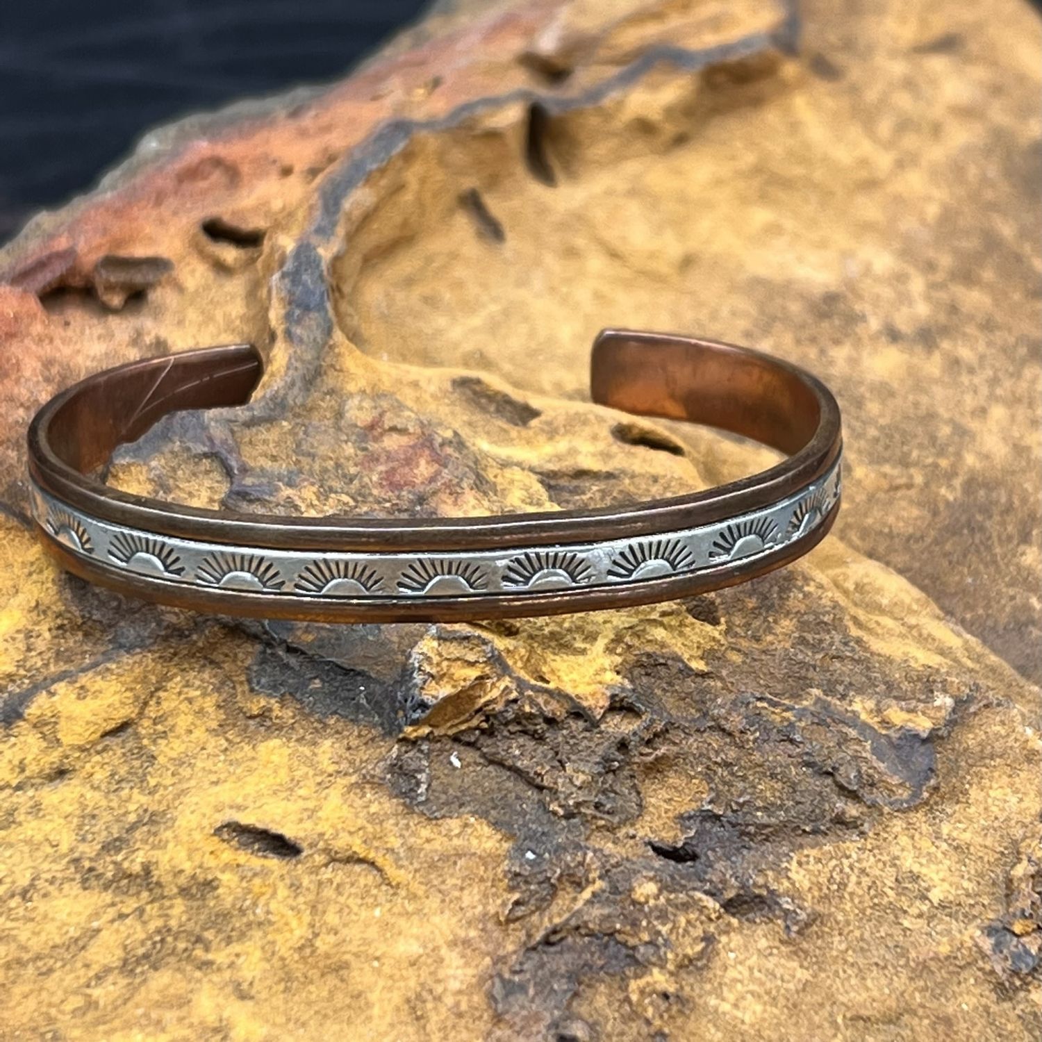 SILVER &amp; COPPER CUFF [6.75&quot;]