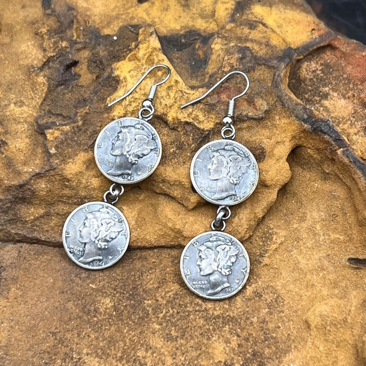 Liberty Dime Post Earrings