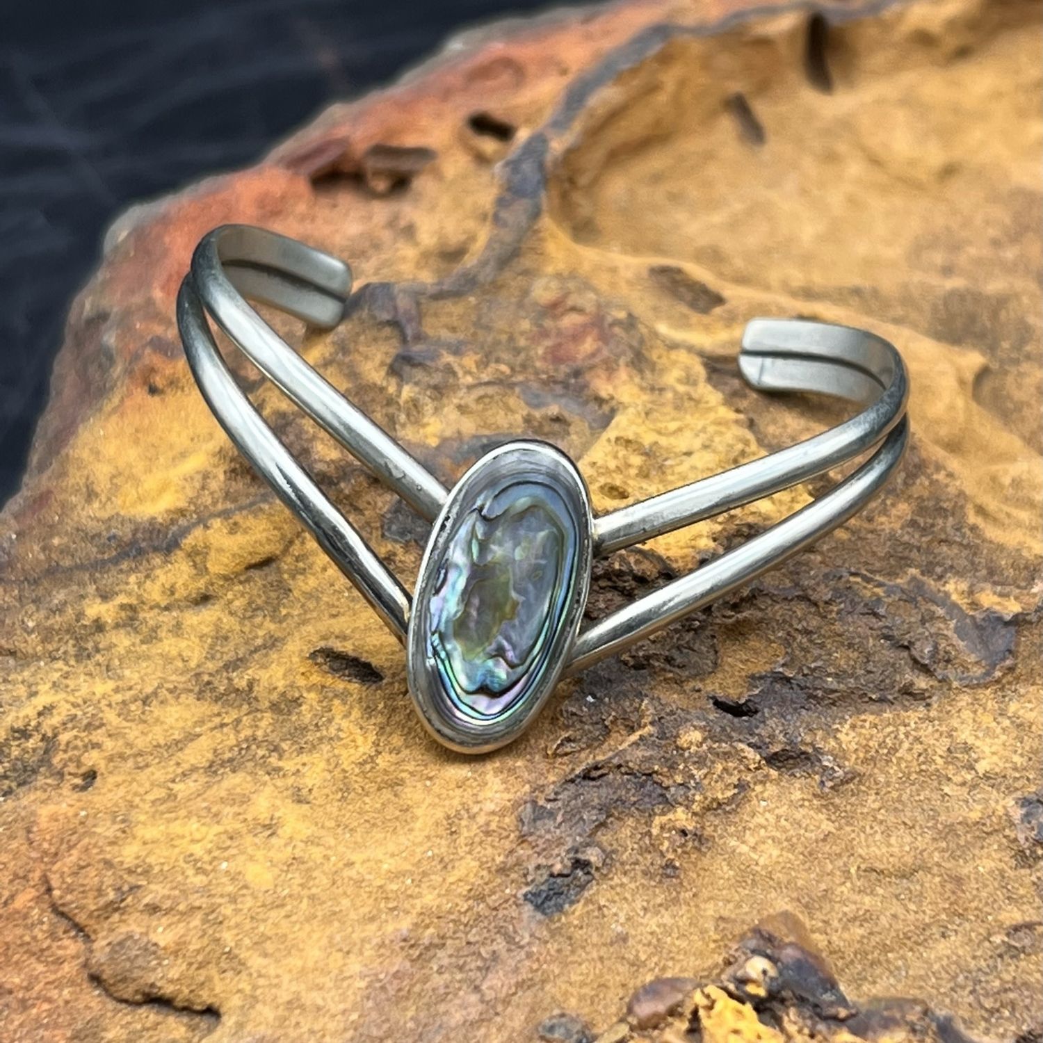 Vintage Abalone Cuff (6.5&quot;)