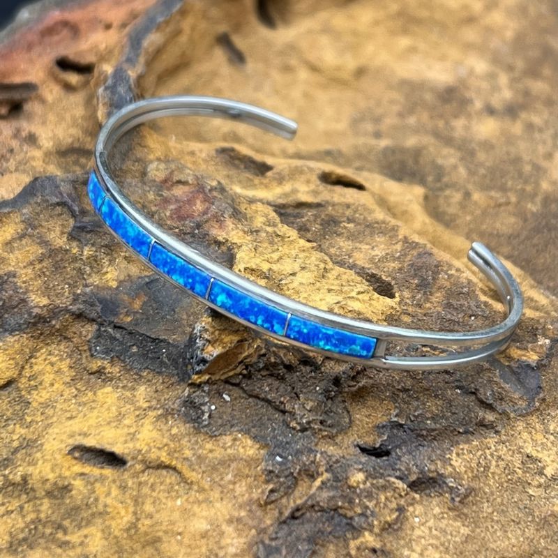 BLUE OPAL STACKER CUFF [7&quot;]