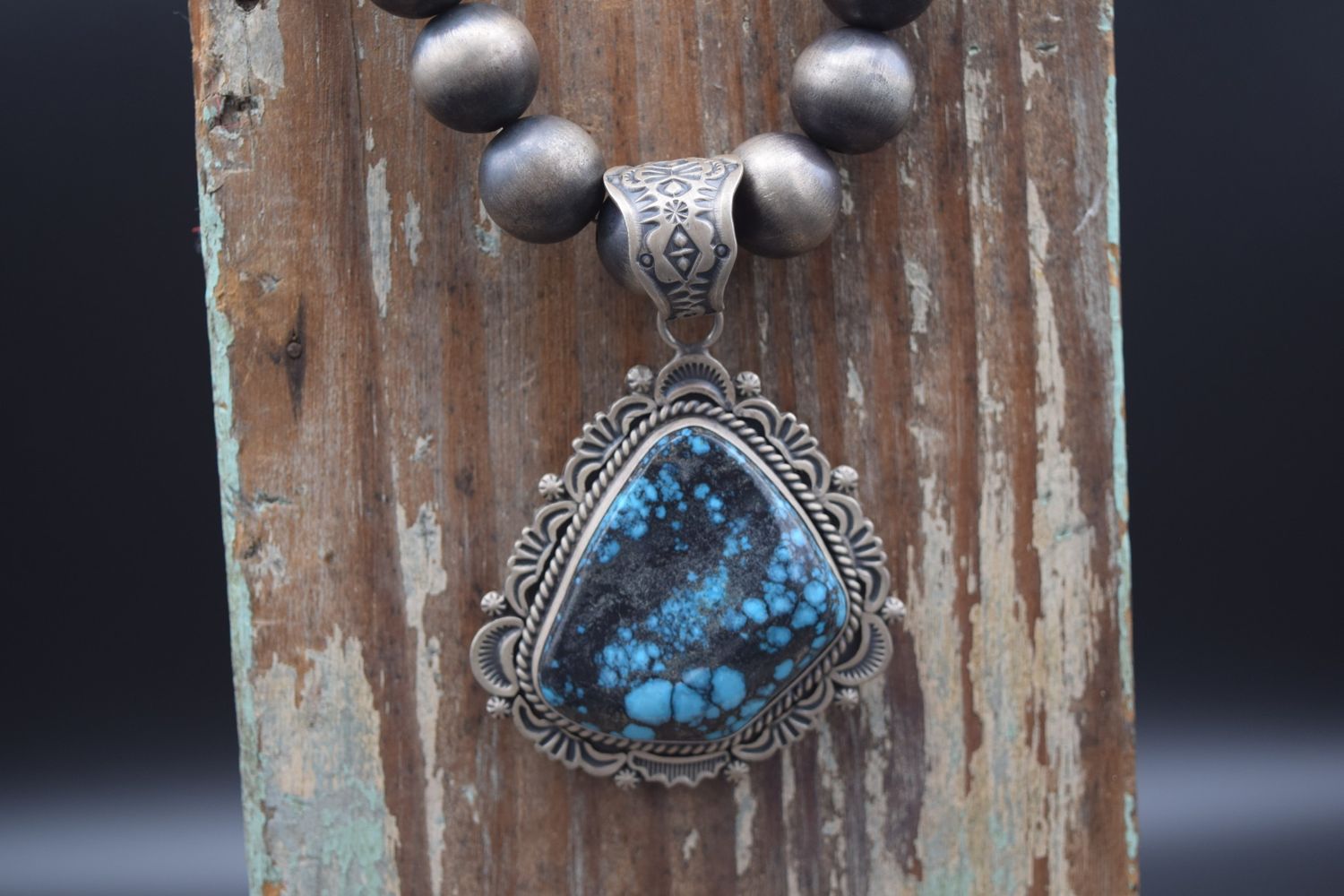 SPIDER WEB TURQUOISE NECKLACE