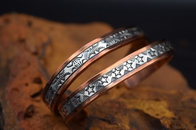 Wylie Secatero Copper &amp; Silver Cuff [7"]