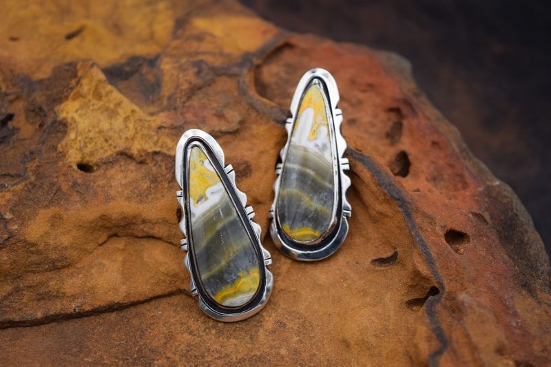 BUMBLE BEE JASPER EARRINGS