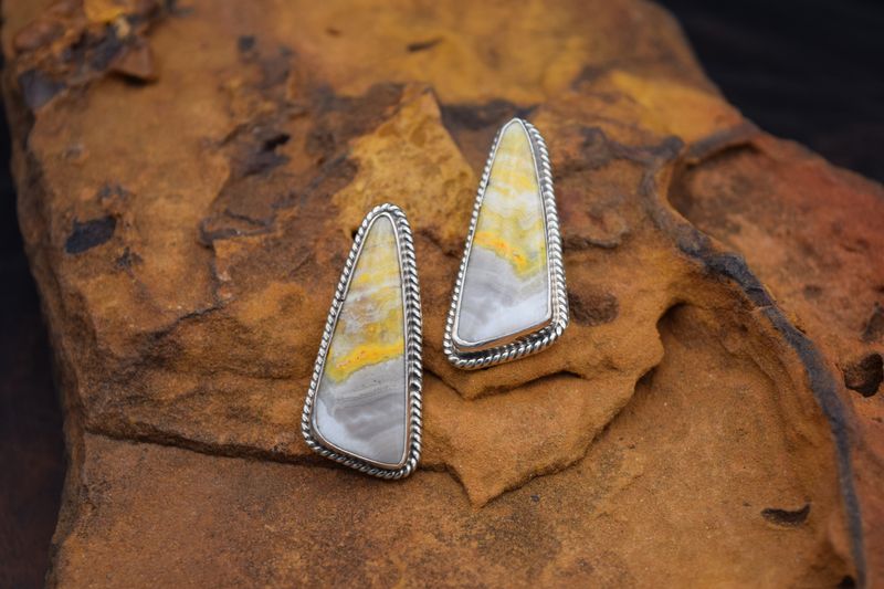 BUMBLE BEE JASPER EARRINGS