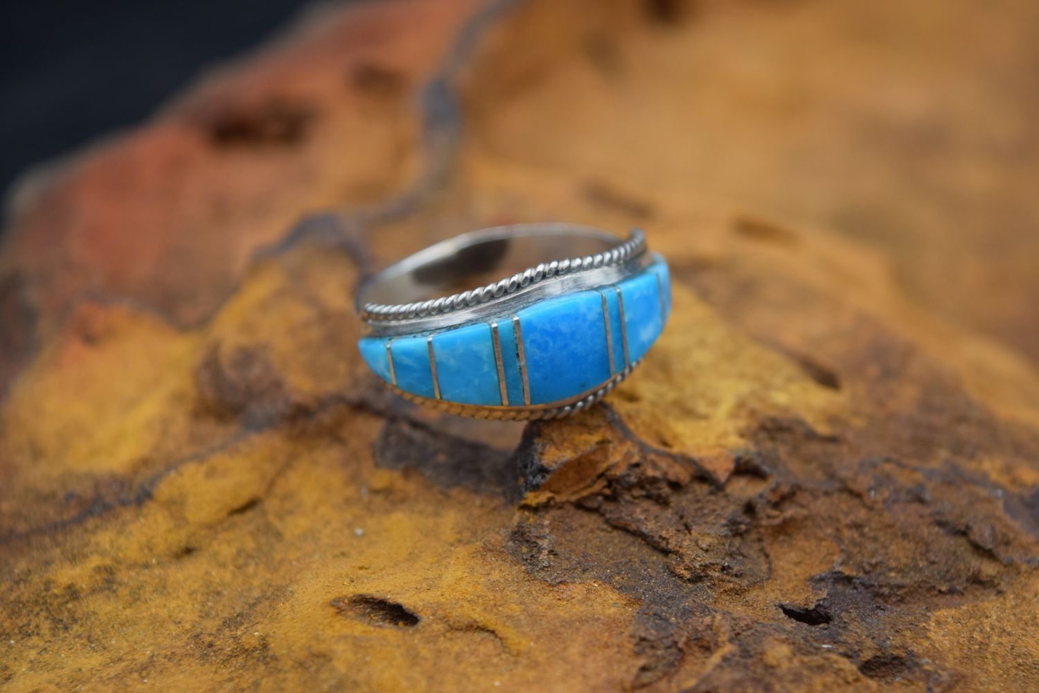 TURQUOISE INLAY RING [Size: 12]