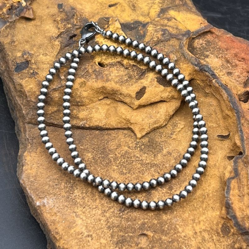 NAVAJO PEARL 4MM  20&quot; NECKLACE