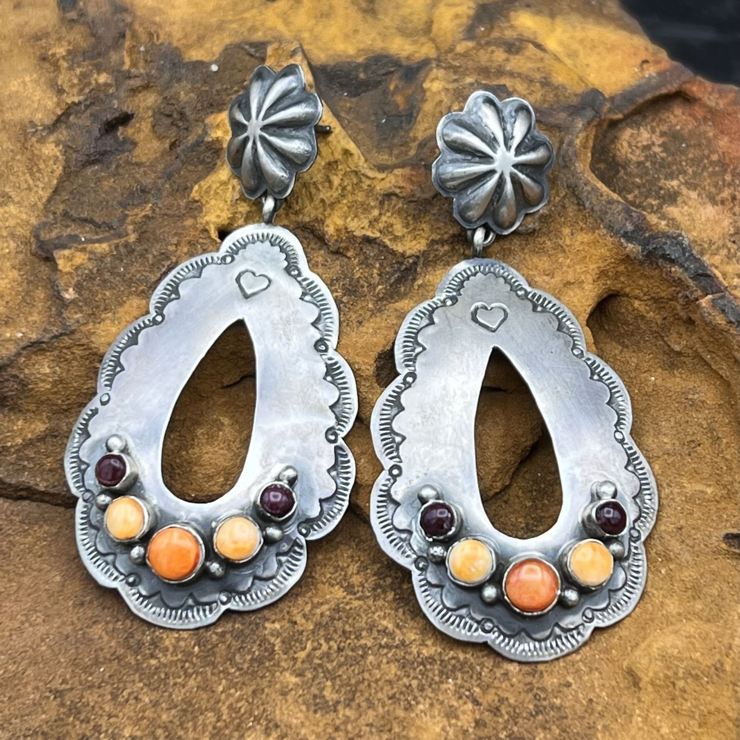 RL 5 STONE EARRINGS