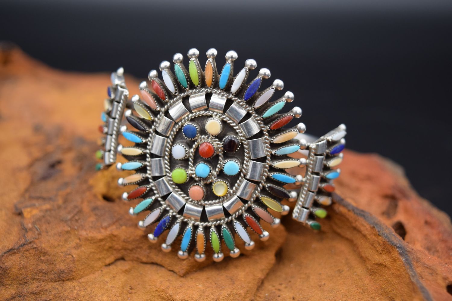 Multi Stone Cuff (Size: 6.25&quot;)