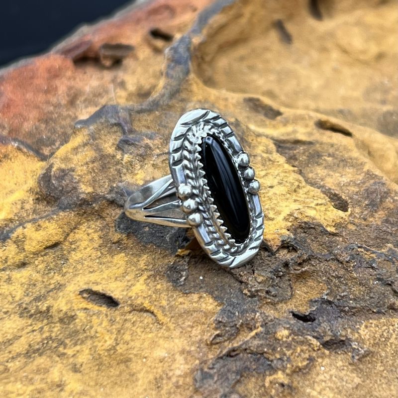 BLACK ONYX RING [Size: 8.75]