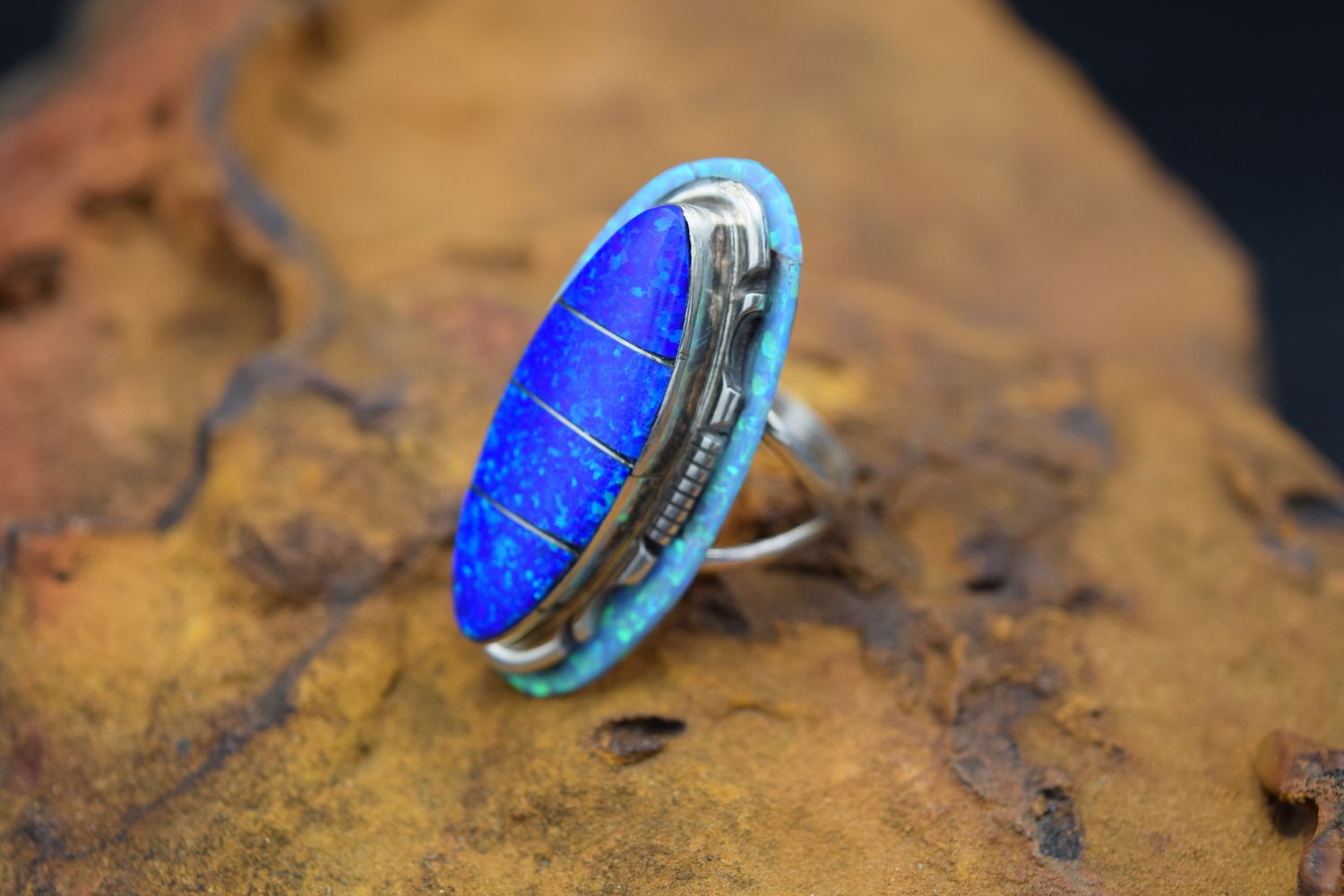 STEVE FRANCISCO BLUE PEARL RING (Size: 9.5)
