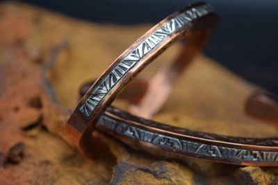 Wylie Secatero Copper &amp; Silver Cuff [7"]