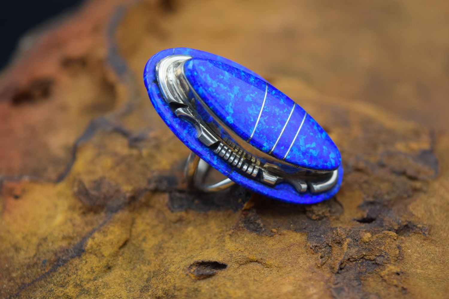 STEVE FRANCISCO BLUE PEARL RING (Size: 6)