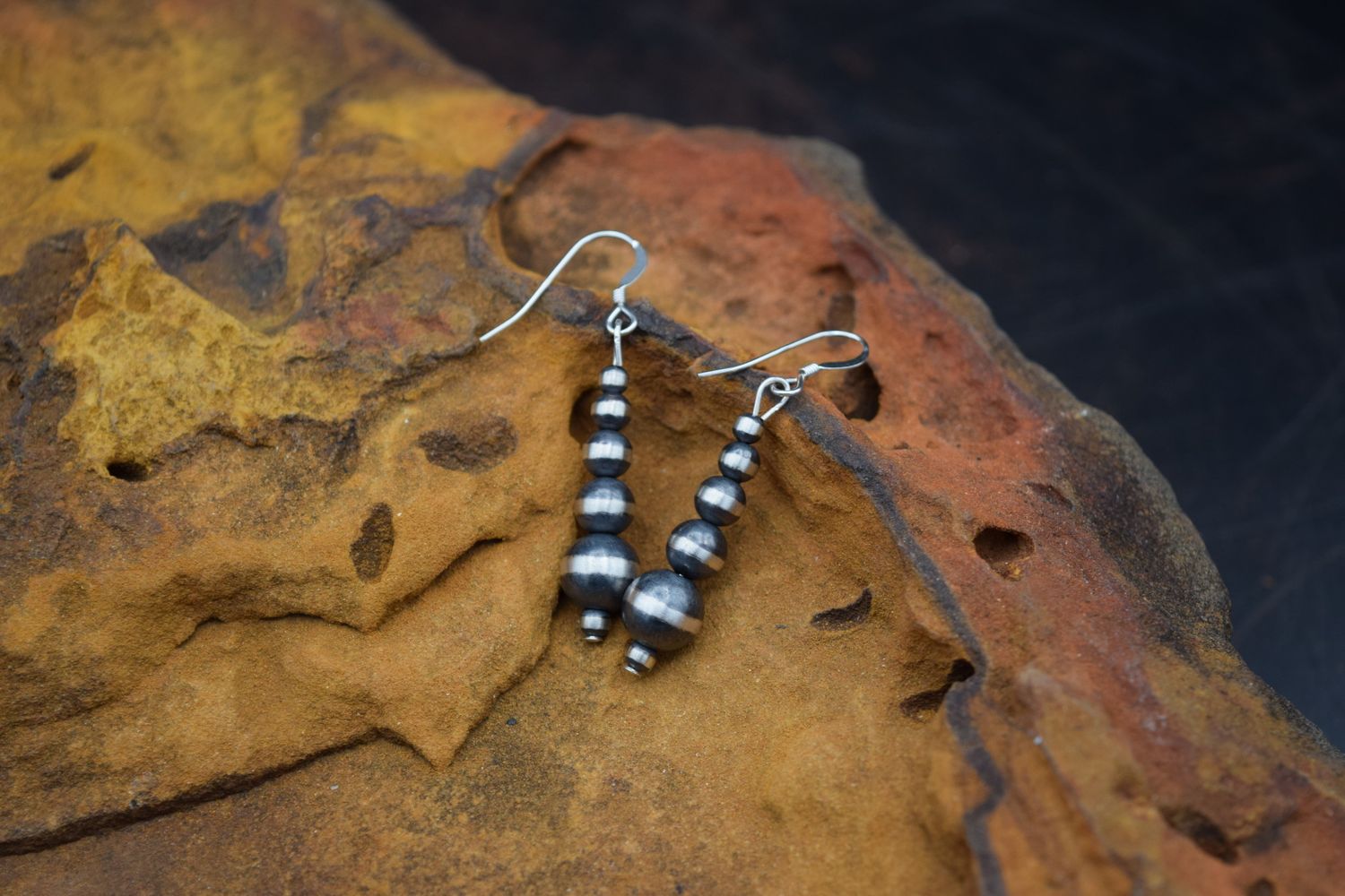 NAVAJO PEARL DROP EARRINGS