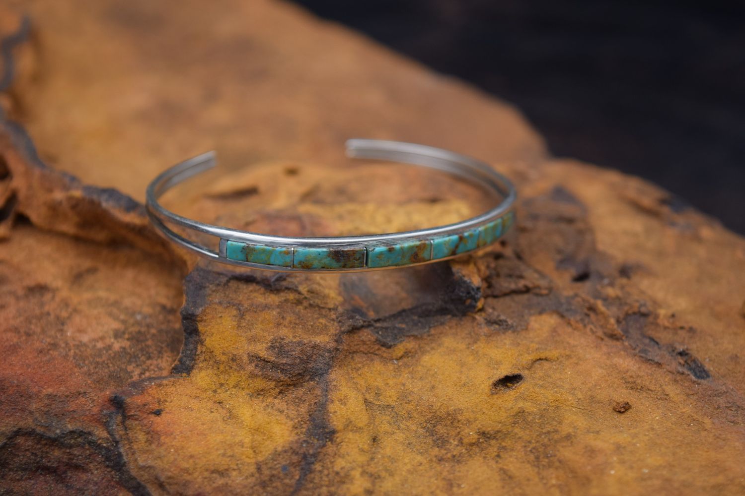 GREEN TURQUOISE STACKER CUFF [6.5&quot;]