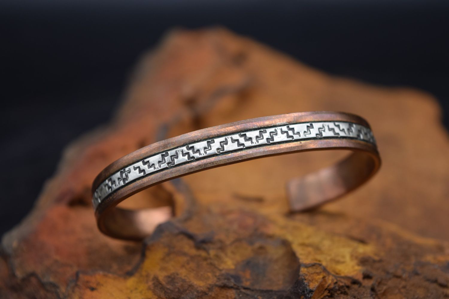 SILVER &amp; COPPER CUFF [6.5&quot;]