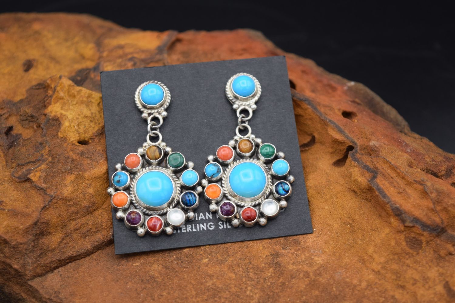 TYLER BROWN MULTI STONE EARRINGS