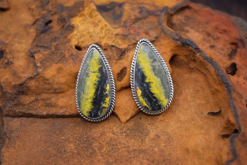 BUMBLE BEE JASPER EARRINGS