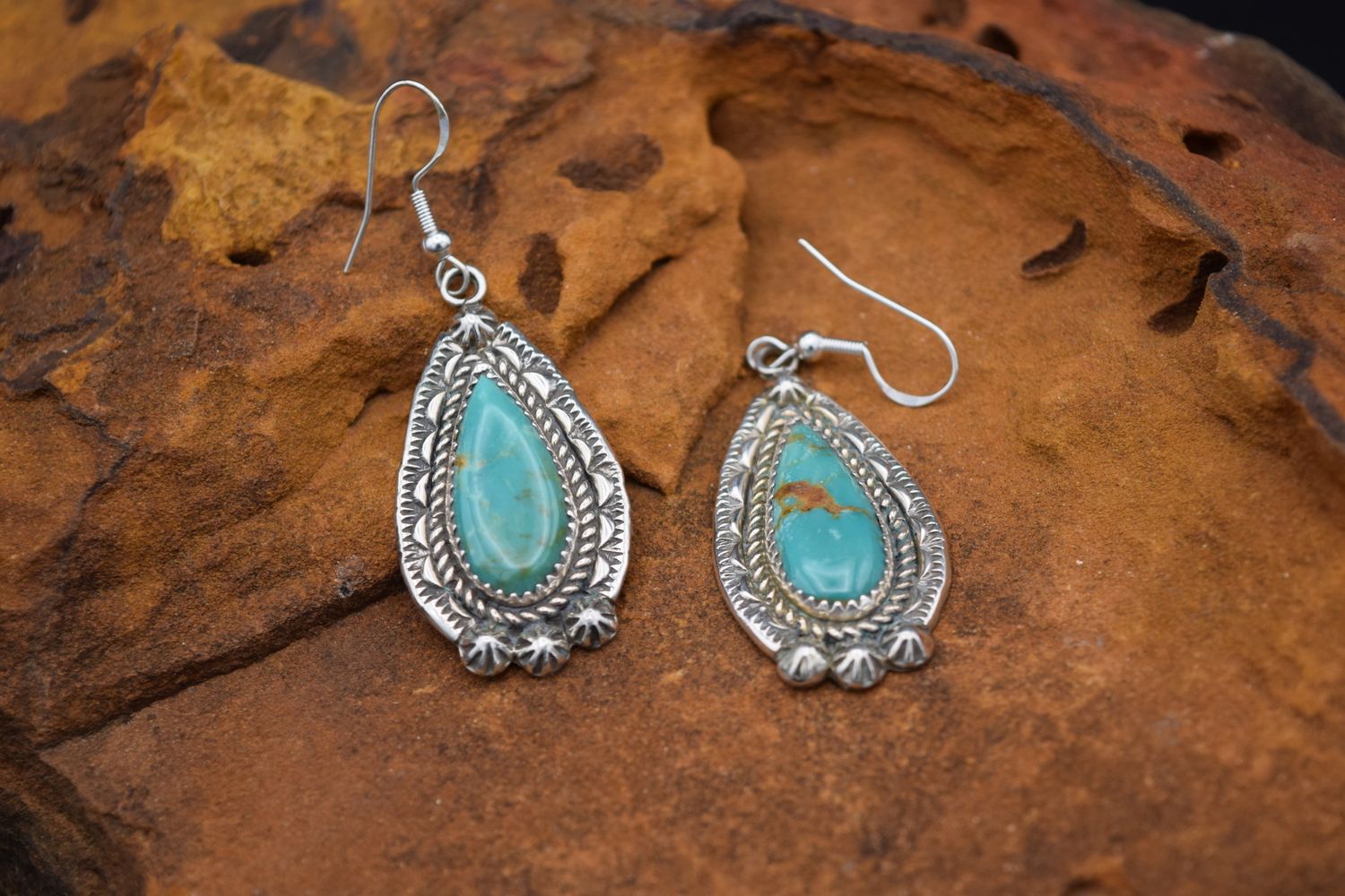 BECENTI ROYSTON TURQUOISE EARRINGS