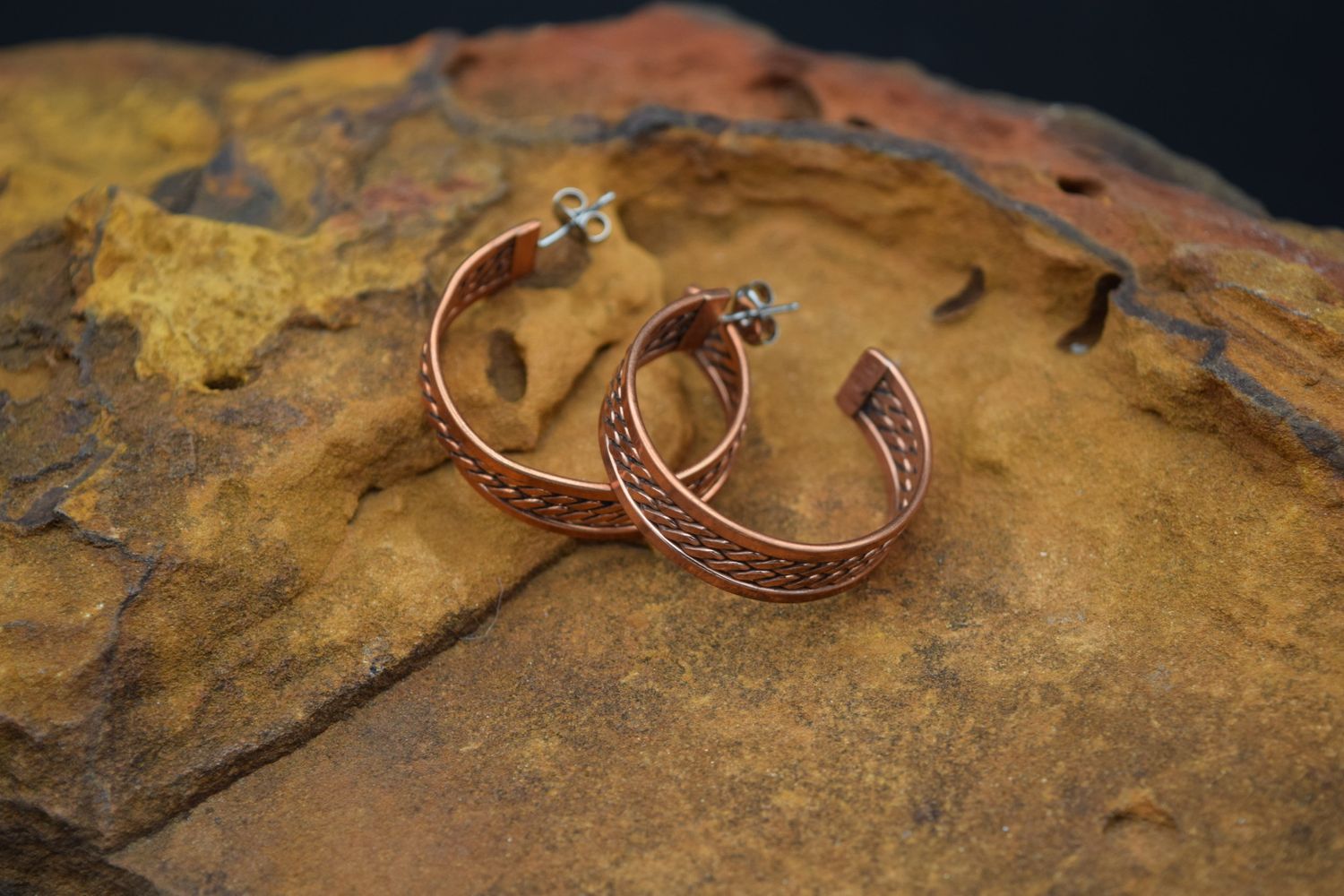 Verna Tahe Copper Hoops