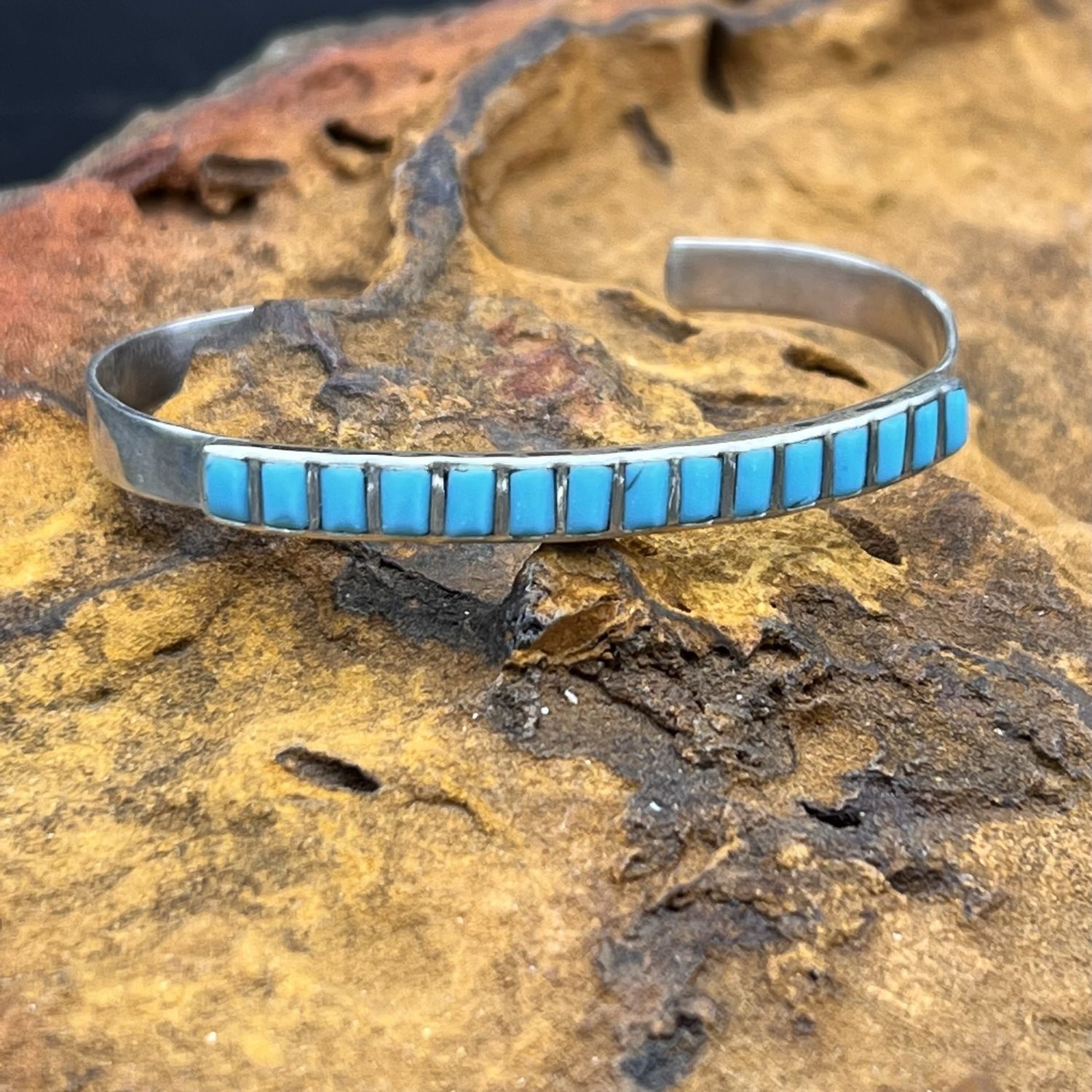 MULTI-STONE TURQ STACKER CUFF [6"]