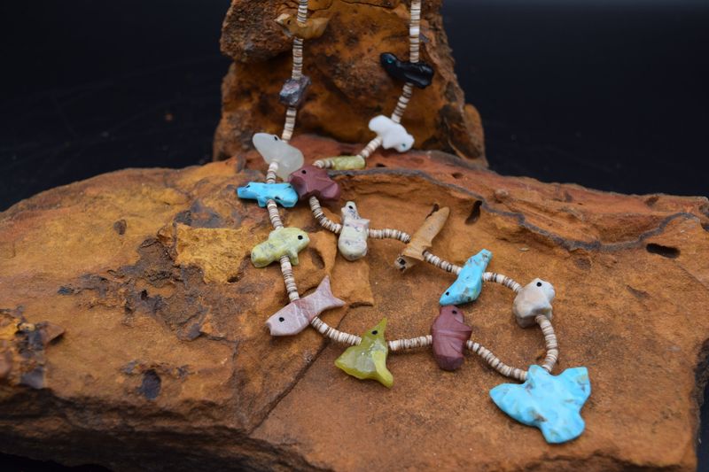 MATT MICHELLE HEISHI MULTI STONE FETISH NECKLACE 28&quot;