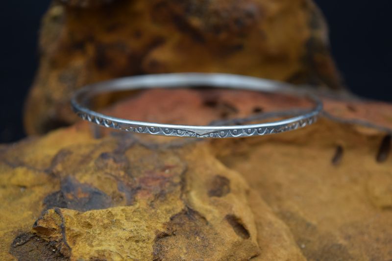 BEN TAHE SILVER BANGLE