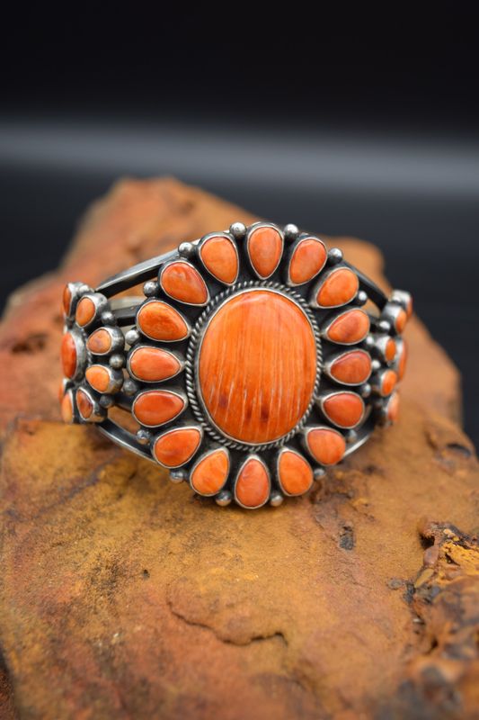 TYLER BROWN ORANGE SPINY CUFF  (Size: 6.5)
