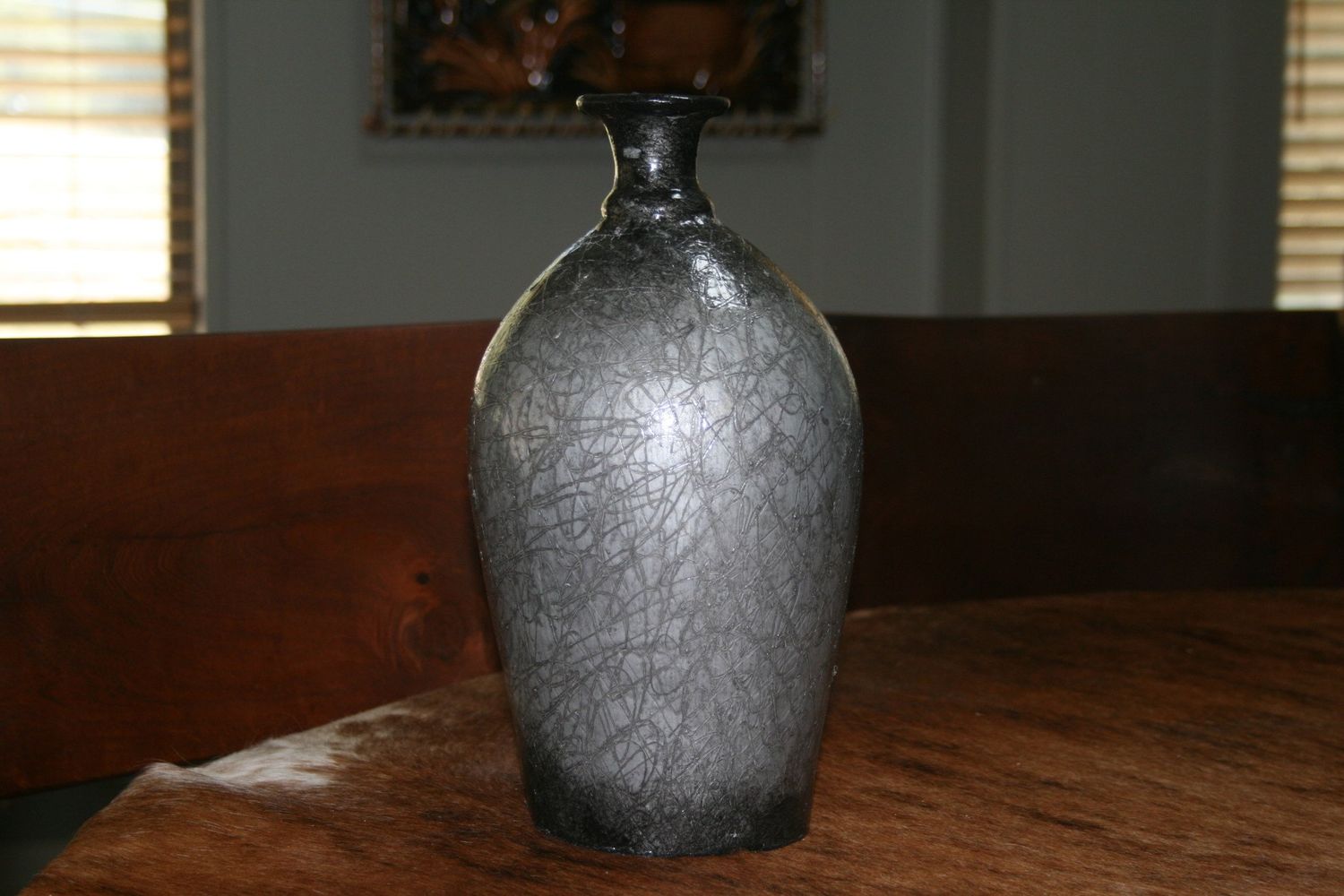 Ceramic Silver/Metallic Vase - Medium
