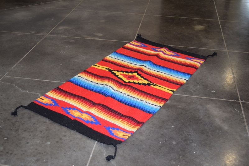 20&quot; X 40&quot; Saltillo Hawkeye Rug [Red/Black]