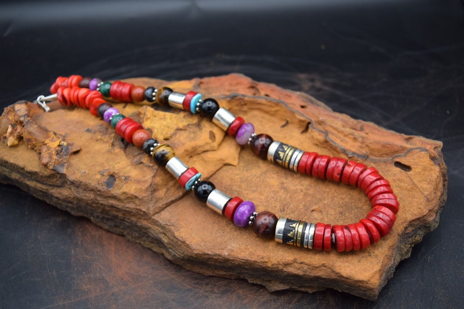 21&quot; ROSITA SINGER RED CORAL NECKLACE