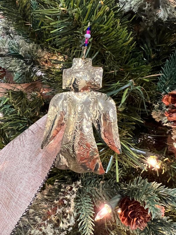 &quot;Pueblo Angel&quot; Red Brass Ornament
