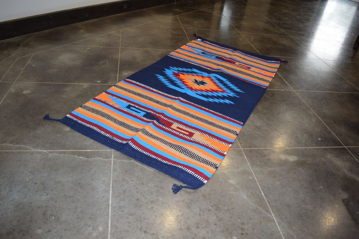 32&quot; X 64&quot; Fiesta Rug [Navy/Orange]