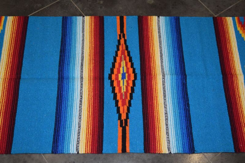 32&quot; X 64&quot; Saltillo Hawkeye Rug [Blue]