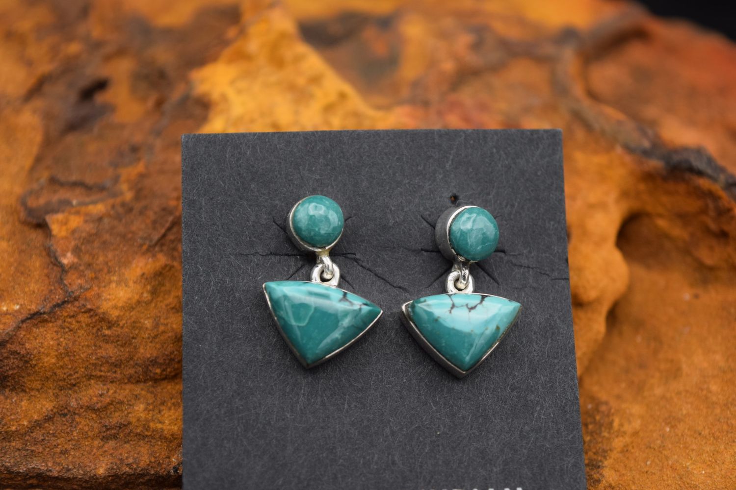 Green Turquoise Earrings
