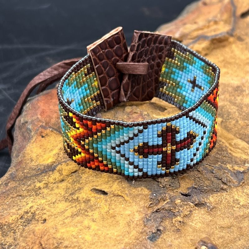 JACQUE CORSENTINO BEADED CROSS BRACELET