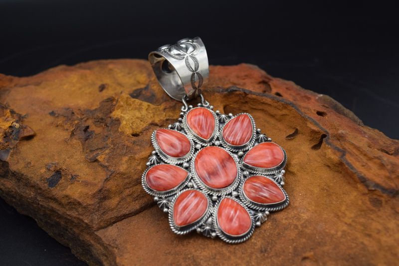 RED SPINY PENDANT