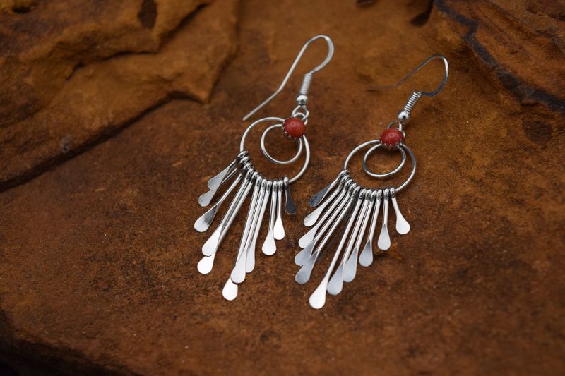 DELVIN ARMSTRONG CORAL EARRINGS