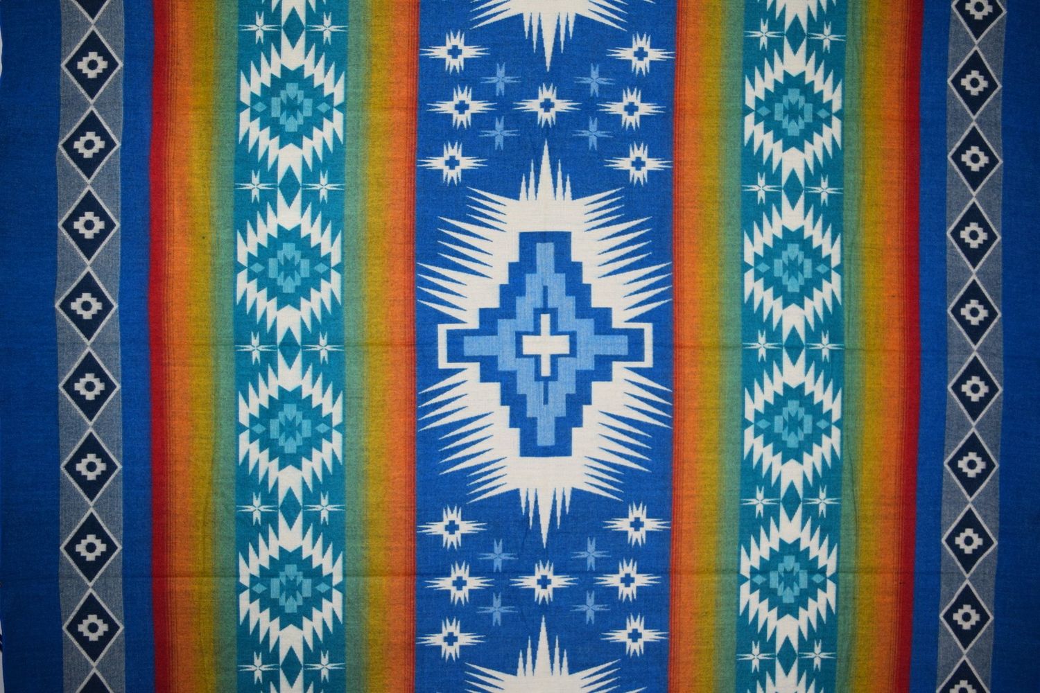 Wool Blankets - Blue Border Thread, Color: Style 1